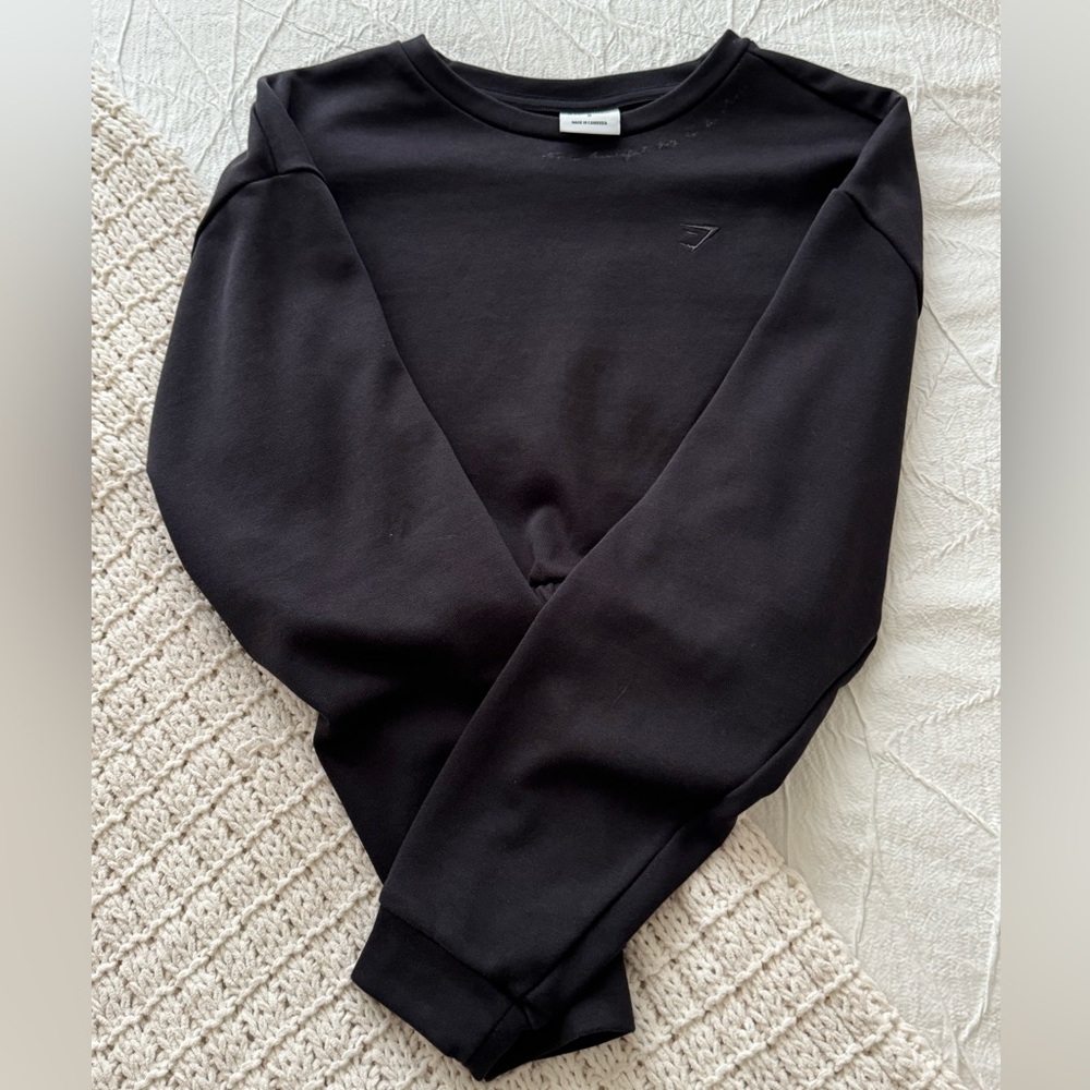 Gymshark Whitney Simmons Limted Edition Black Cropped Crew Neck Small